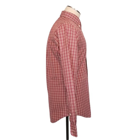 Ralph Lauren Plaid Cotton Custom Fit Shirt Red Sz Small - Picture 5 of 8